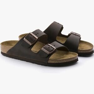 Birkenstock Arizona Oiled Leather Sandals - Habana Brown - Sz 43